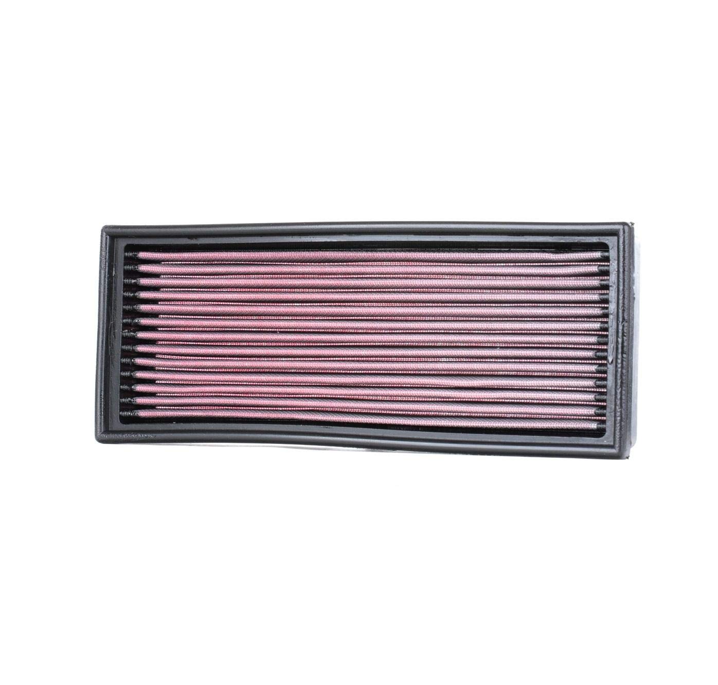 K&N Luftfilter kompatibel mit Audi/Dodge/Fiat/Ford/Opel/Volvo/Volkswagen (33-2001), 1968 -1997 (Cabriolet, 80, 90, 100, 4000, S2, Caddy I, Jetta, Golf, Passat, Quantum), Schwarz