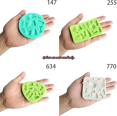 Miniatura 4 de Molde de silicona para dulces de vacaciones en la playa para decoración de pasteles, arcilla, manualidades