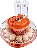 Vista 11 de VEVOR Incubadora de 12 huevos, girador automático de huevos con vela LED, control de temperatura y humedad, ventana transparente de visión de 360°