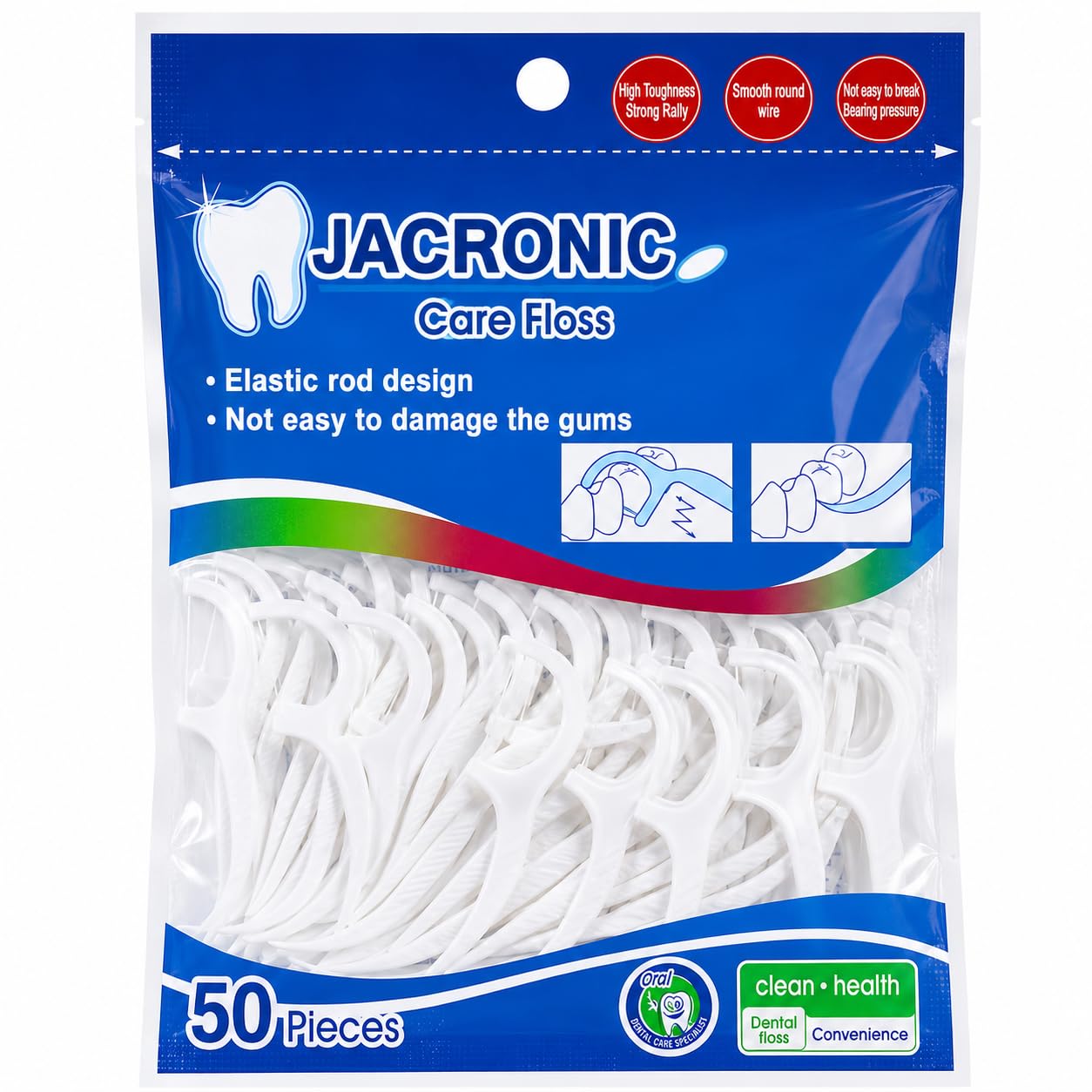 Picks for Tooth Cleaning Fresh Dental Floss Toothpick Cleaners, Oral Care Teeth Flossing Thread Toothpicks Stick Set for Fresh and Healthy Gums (50pcs) (Pack of 1)-image-37