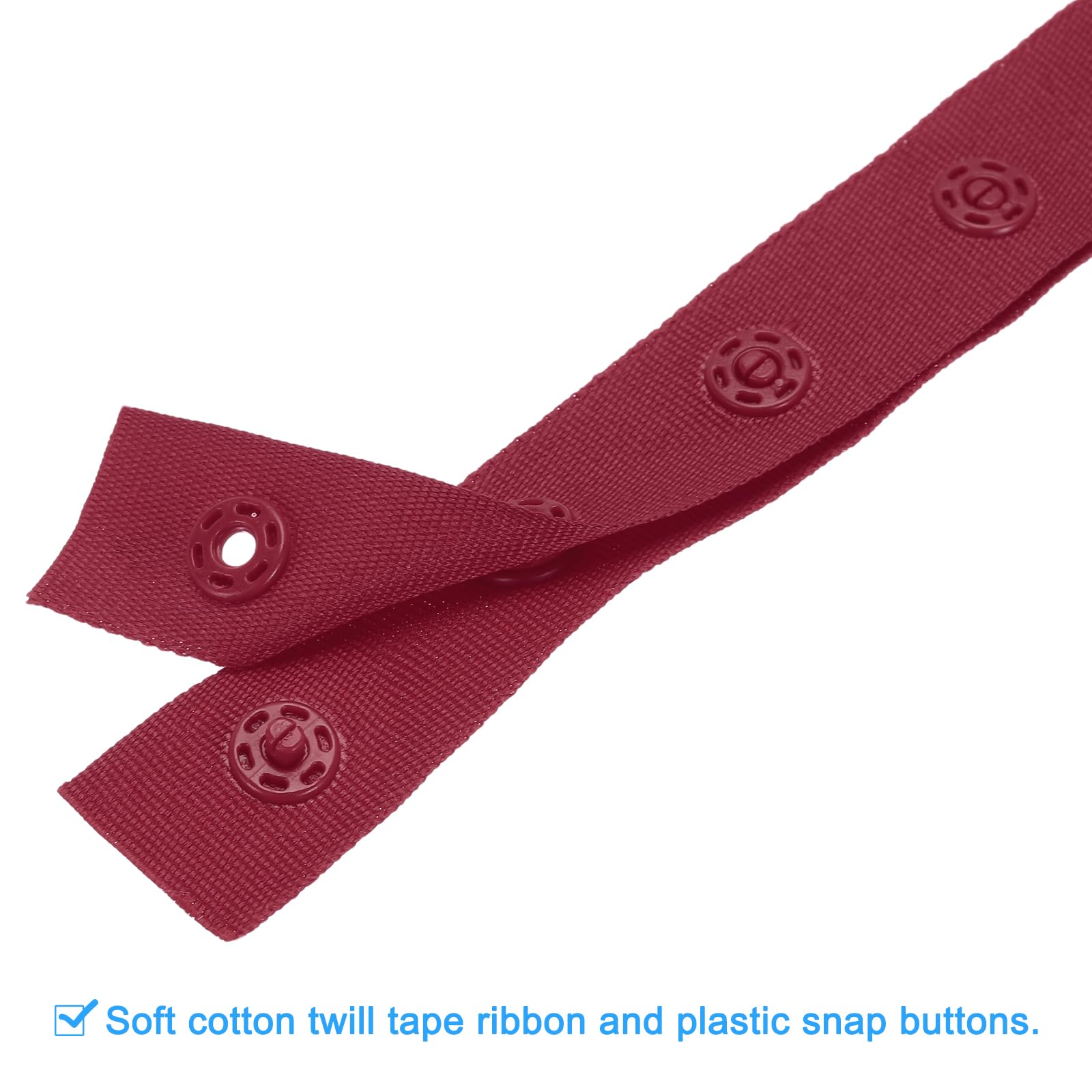 Nastro Con Bottoni A Pressione Sourcing Map 3 Metri - Colore Blu, In Poliestere E Plastica, Distanza 25mm, Ricambio Per Cucito Fai Da Te E Abbigliamento