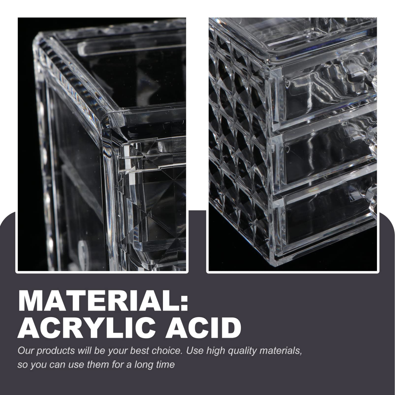 Zerodeko Caja Caja De Almacenamiento del Cajón Maletín De Maquillaje Organizador Maquillaje Cajones Organizador De Maquillaje Cajones Pinta Labios Acrílico Guantera Familiar