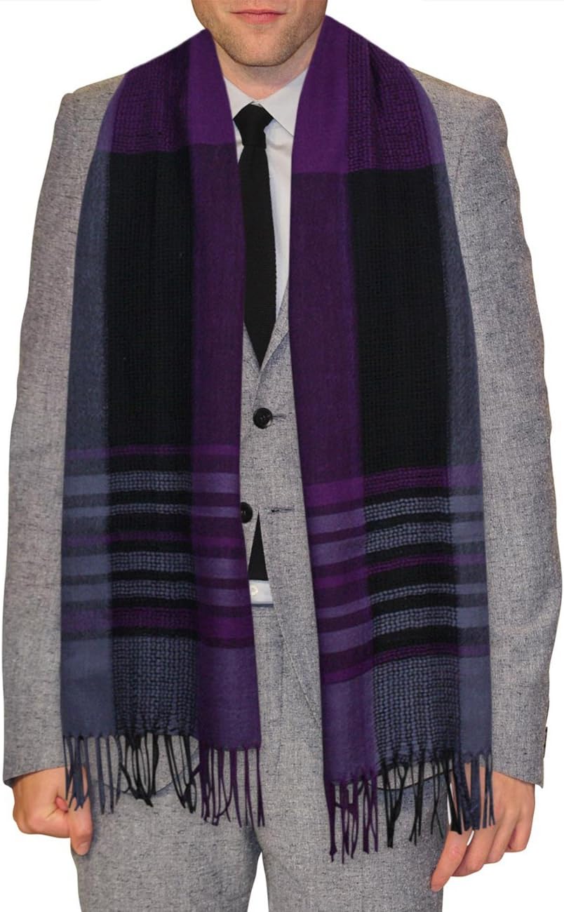 Dahlia Women's 100% wool Scarfs, Wraps, and Shawls, Mesh Plaid or Awning Striped