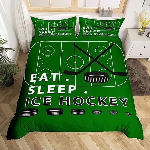 Miniatura 14 de Funda de edredón de béisbol matrimonial, juego de ropa de cama con temática de juegos de deportes de pelota para niños, funda de edredón de guantes