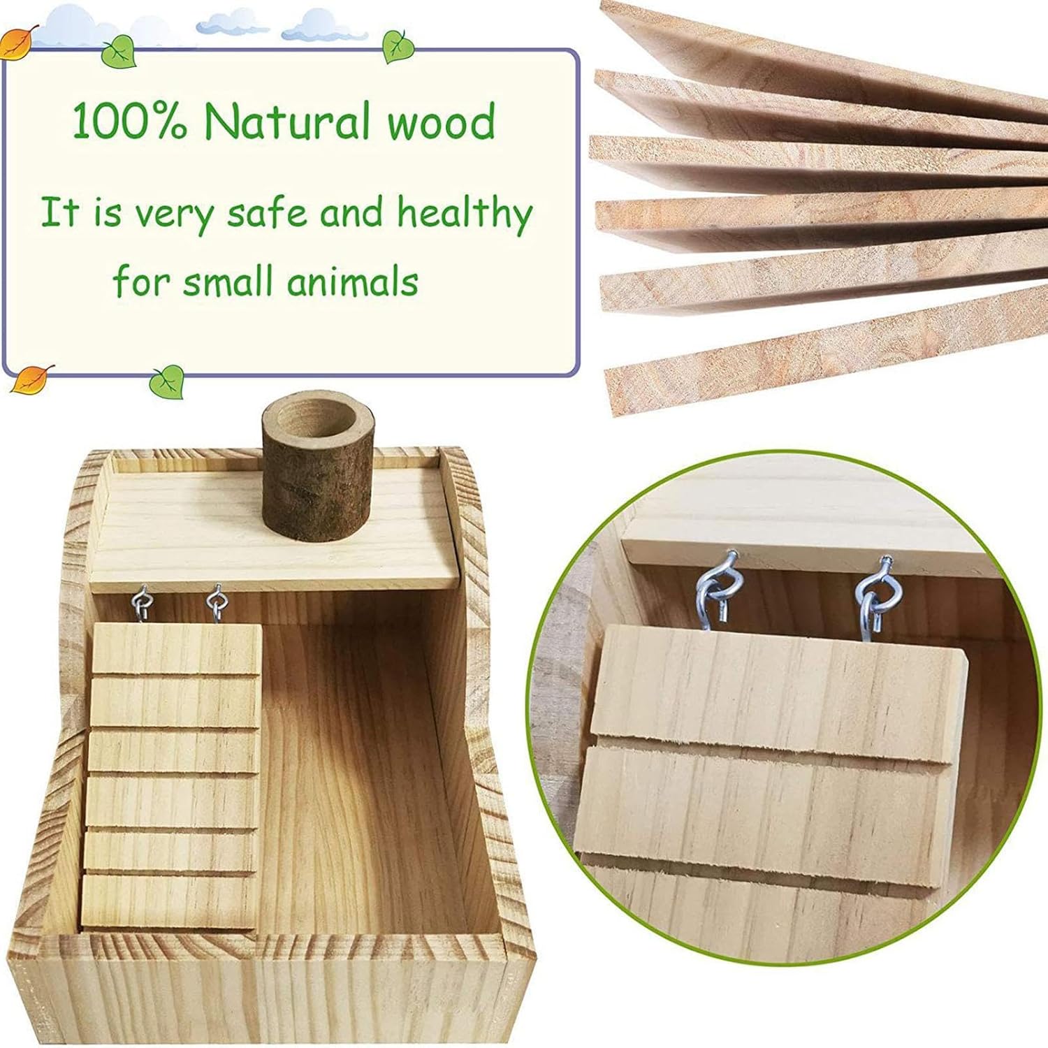Hamster House Habitat Decor Hide Supplies Hideaway Gerbil House Hut