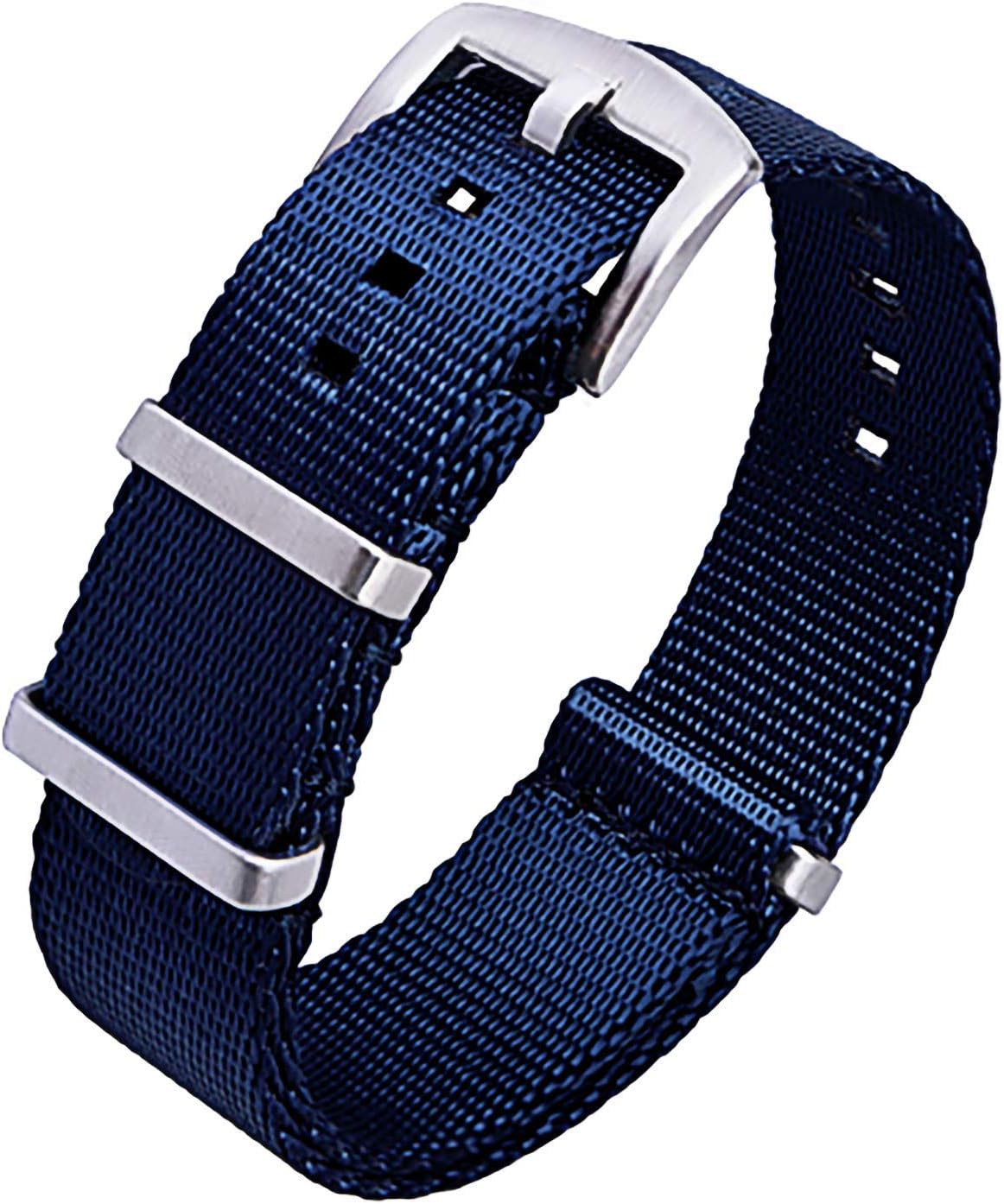 Military Ballistic Nylon Watch Strap with Heavy Buckle 18mm 20mm 22mm Premium Nylon Watch Bands for Men Women