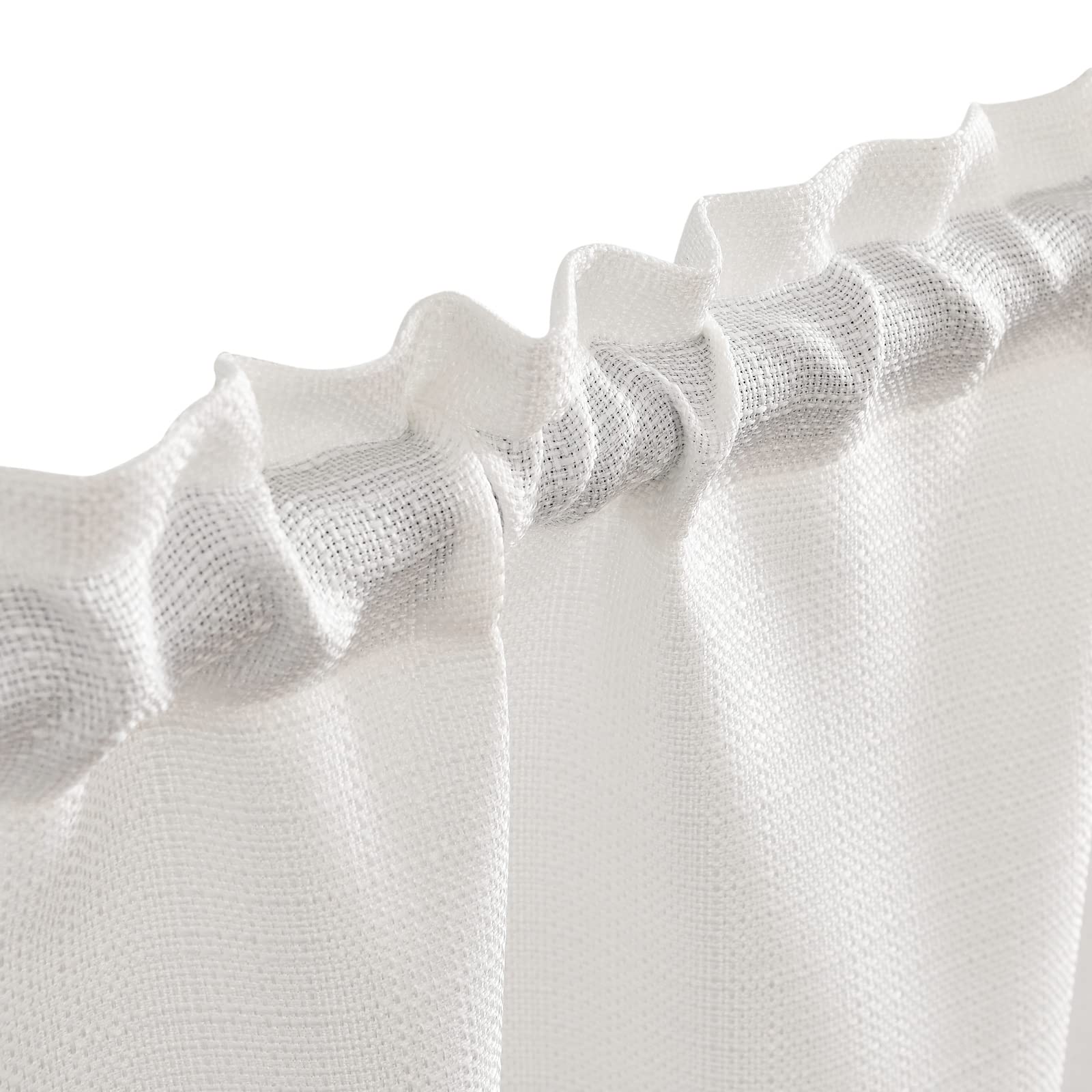 Tende Passante TOPICK Per Cucina - 2 Pezzi 70x60 Cm, Stile Country, Grigio Chiaro - Foto 7