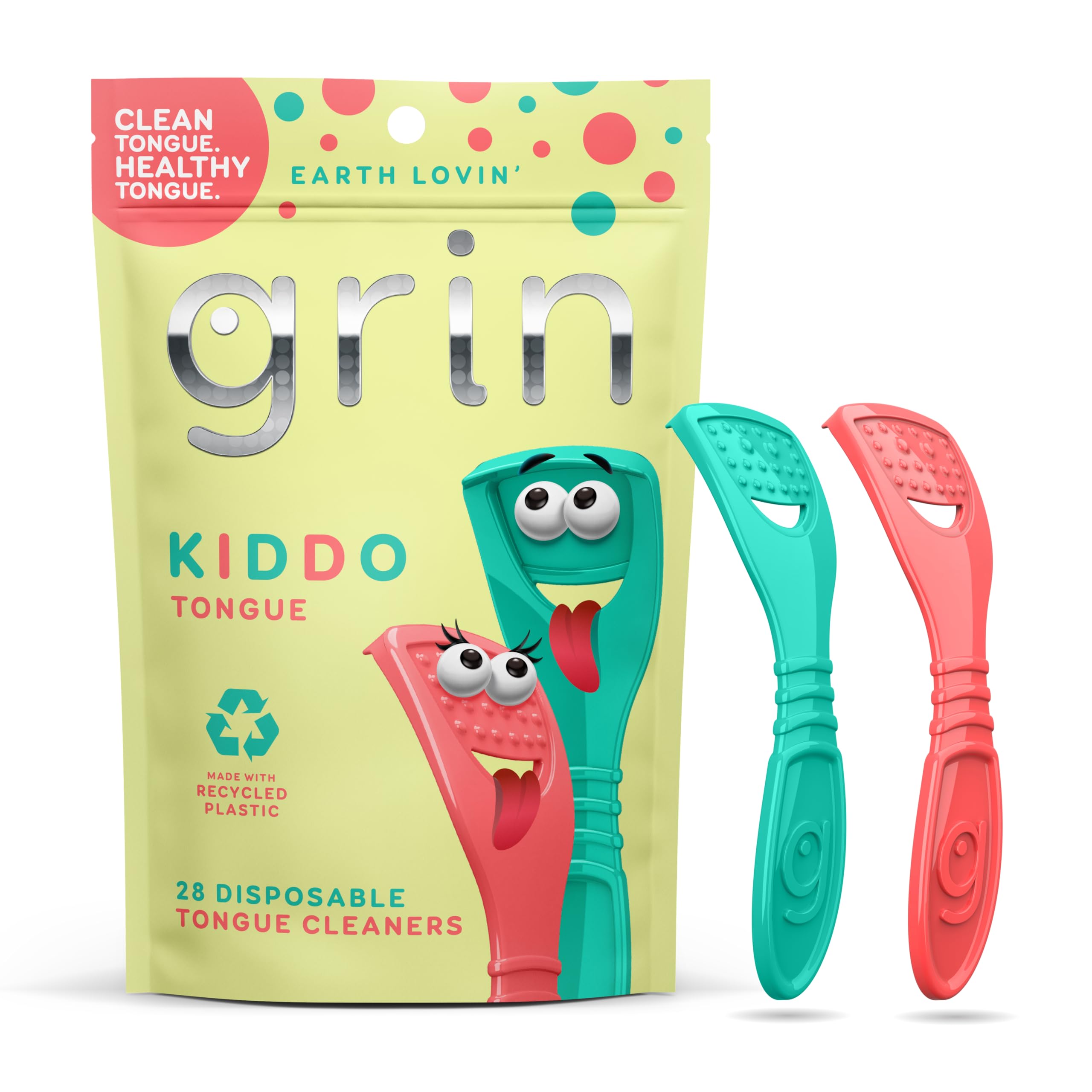 Amazon.com : GRIN Kiddo Tongue Cleaner, 32 Count, Disposable