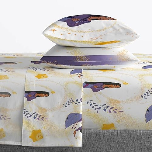 Miniatura 4 de Disney Wish - Juego de edredón tamaño matrimonial, juego de cama de 7 piezas, incluye juego de sábanas y fundas de almohada, ropa de cama súper