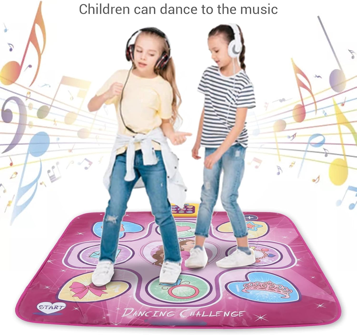 Dance Mat Toys for Girls Ages 3 to 10, Combine Fun and Exercise, Christmas Birthday Gifts, Portable Dance Mat for Girls, Fun Educational Toy Family Gatherings