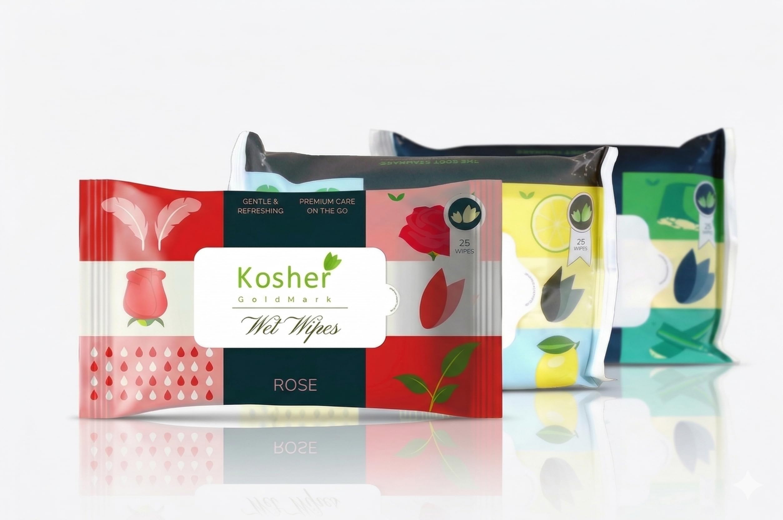 Kosher Refreshing Wet Wipes for Face | Facial Cleansing | Instant Freshness & Skin Hydration| Soothing for skin | Alcohol Free | (75 Sheets) | 25 Pulls per Pack | Pack of 3 Assorted | Travel Friendly | Comes in 4 fragnances-image-26