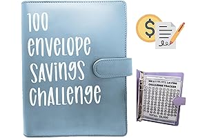 100 Envelope Savings Challenge Binder | Financial Planner with Cash Envelopes | Get Organized Today!
