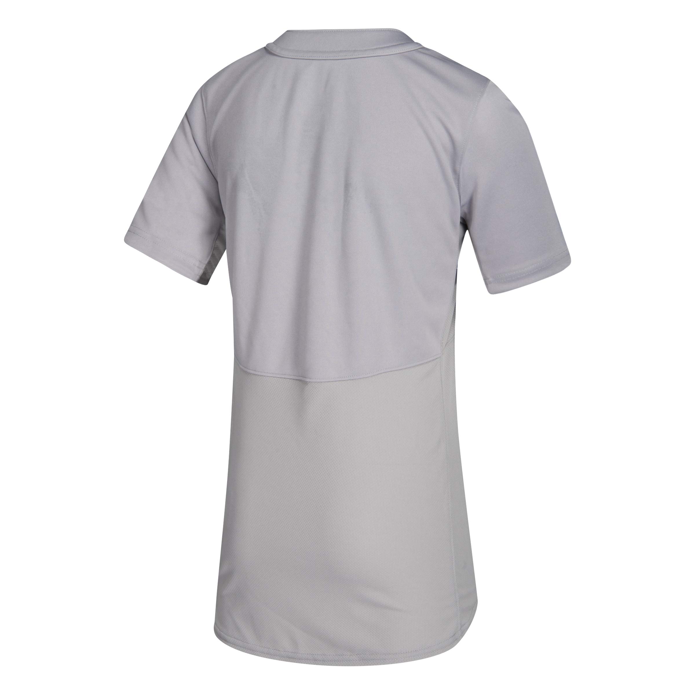 adidas Diamond King Elite Full Button Jersey - Junior's Baseball L Light Onix