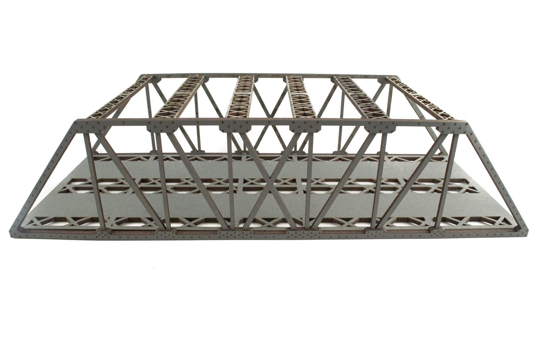 War World Scenics Ponte a Travatura Reticolare Binario Doppio Grigio 560mm (High Detail) - Scala 00/HO Modellismo Ferroviario Diorama Scenario