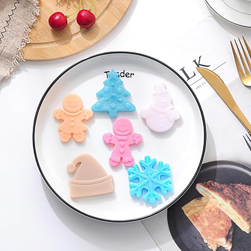 Miniatura 3 de 2 moldes de silicona de Navidad se utilizan para hacer velas de jabón, árboles de Navidad, muñecos de nieve, gente de jengibre, copos de nieve,