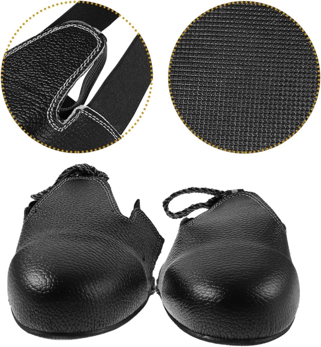 2 Pairs Safety Overshoes Non Slip Reusable Shoe Covers for Construction Factory Work Foot Protection Against Impact Hazards