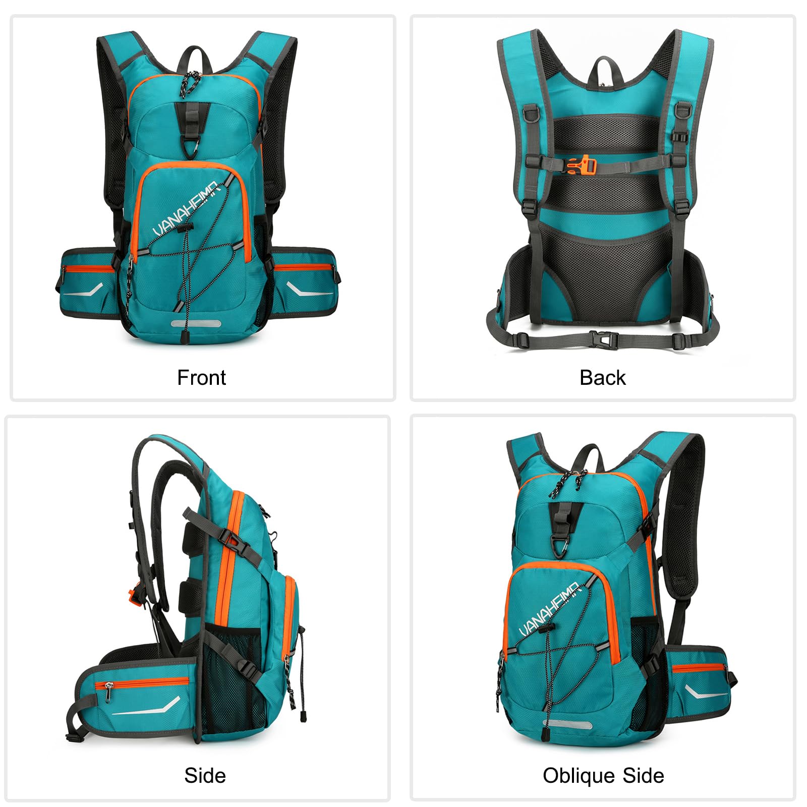 Zaino da Trekking 18L Zaino Impermeabile Leggero Hiking Backpack per Donna Uomo Campeggio Ciclismo Arrampicata Sport Royal Blue