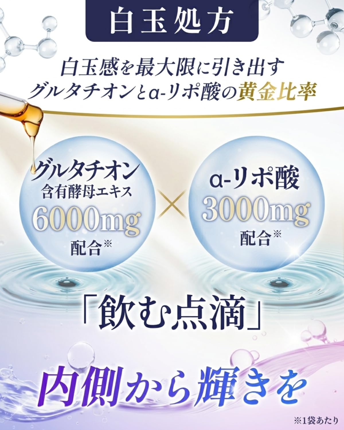 Amazon | 【飲む白玉美容点滴】グルタチオン サプリ α-リポ酸