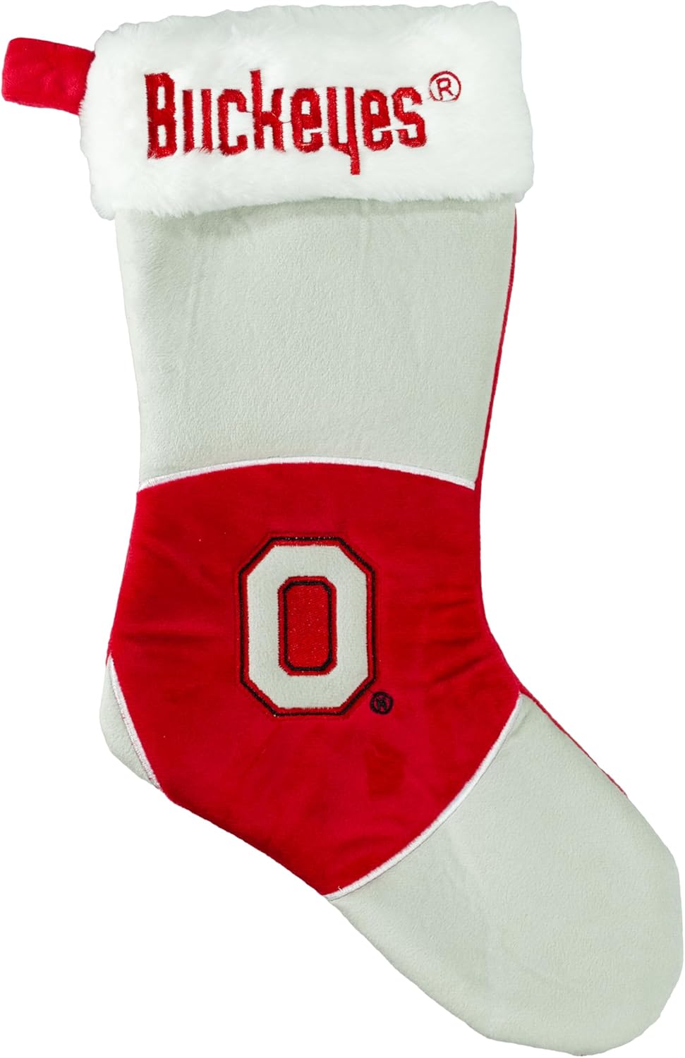 FOCO Ohio State Buckeyes Christmas Stocking – Plush Limited Edition Holiday Stocking – Show Your Team Spirit to Santa This Holiday Season with Officially Licensed NCAA Fan Decorations