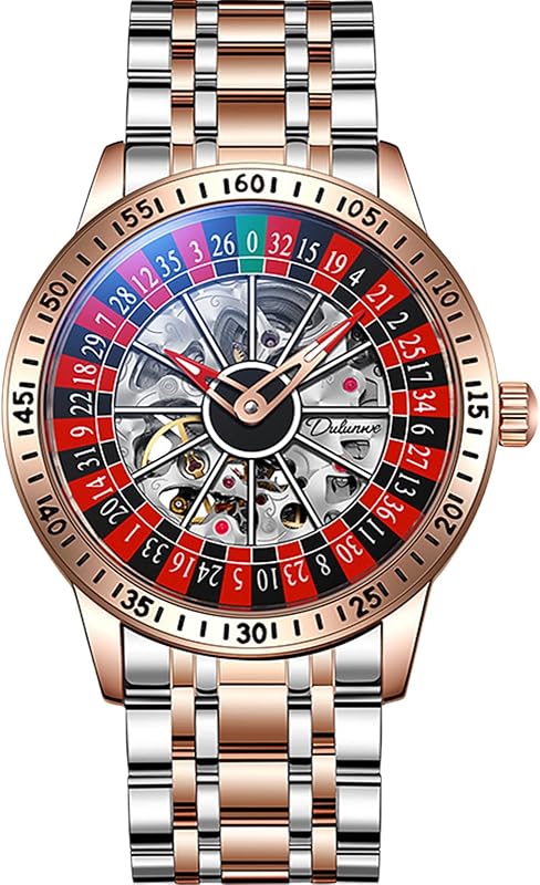 Men's Gambling Automatic Mechanical Skeleton Hollow Luminous Watch