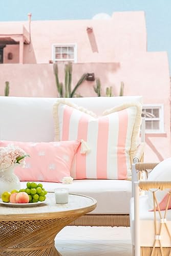 Miniatura 2 de Hofdeco Premium Funda de almohada Coastal Patio para interiores y exteriores, 20 x 20 pulgadas, repelente al agua para patio trasero, sofá, línea