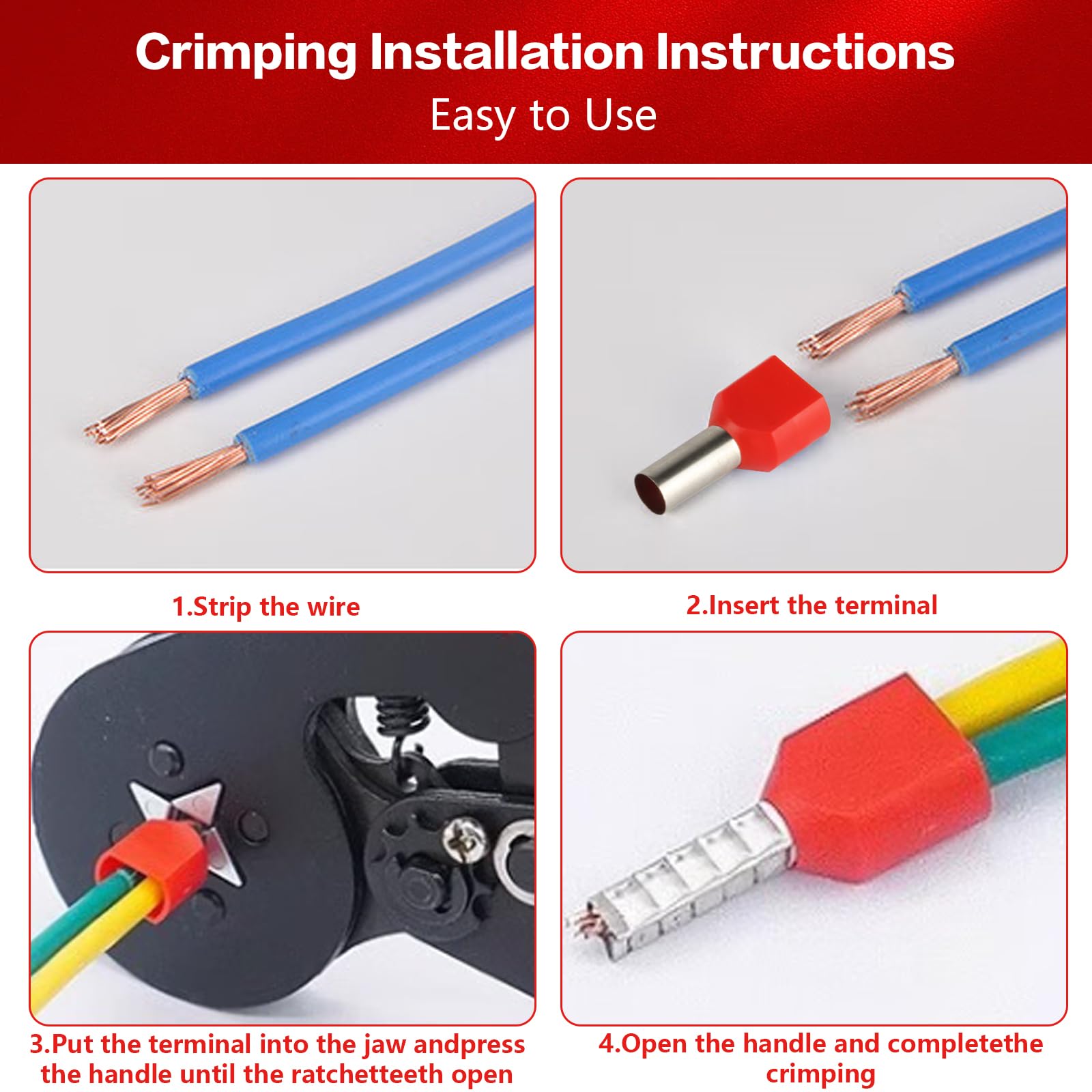 Kit Terminali A Crimpare Elettrici 130 Pezzi - Per Cavi Fino A 10mm² - Foto 3