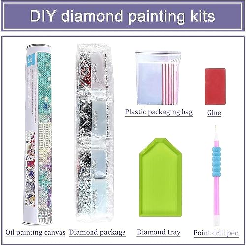 Miniatura 6 de Kits de pintura de diamantes de puntada para principiantes, pintura de diamantes de dibujos animados 5D para niños, kits de arte de cuentas de gemas