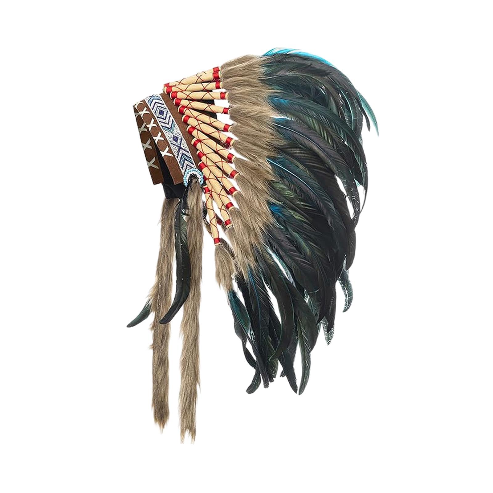 Copricapo Piume Indiano Americano Per Costumi