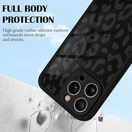 Miniatura 2 de Newseego - Funda para iPhone 15 Pro Max, diseño de leopardo de lujo, funda protectora de TPU suave para niñas y mujeres, a prueba de golpes, funda