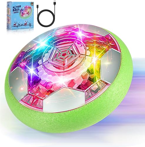 Miniatura 9 de BaLaM Hover - Pelota de fútbol para niños de 3 a 12 años, juguetes recargables para interiores, juguetes iluminables, regalos de Navidad, Azul,Verde