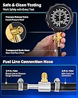 Vista 6 de Kit de prueba de presión de combustible Orion Motor Tech, probador de presión de combustible con manómetro de presión de combustible de 0-140 psi