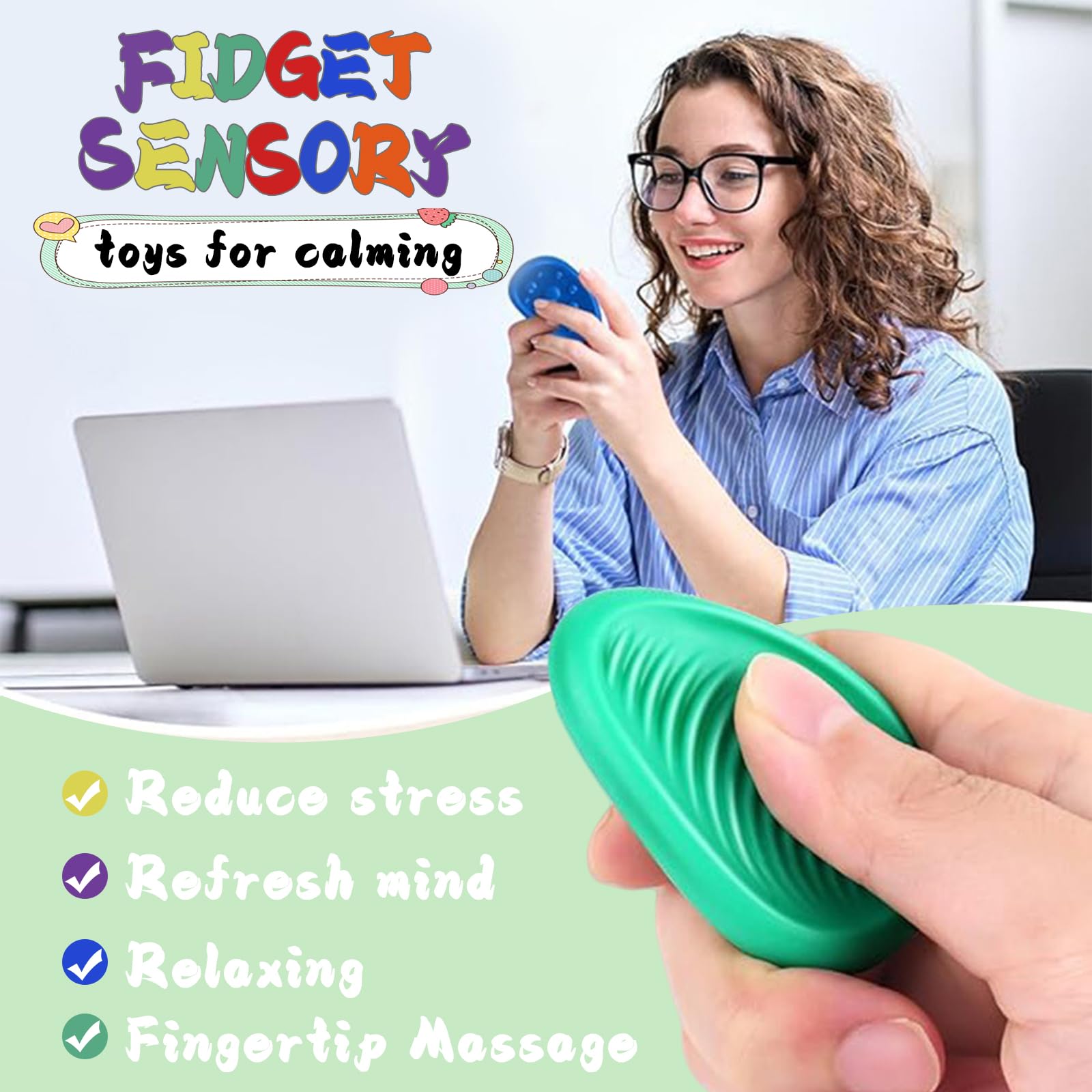 Fidget Toys Sensory Stones, 6 sztuk, zabawka sensoryczna z autyzmem, antystresowa, sensoryczna zabawka dla dzieci i dorosłych, 6 szt