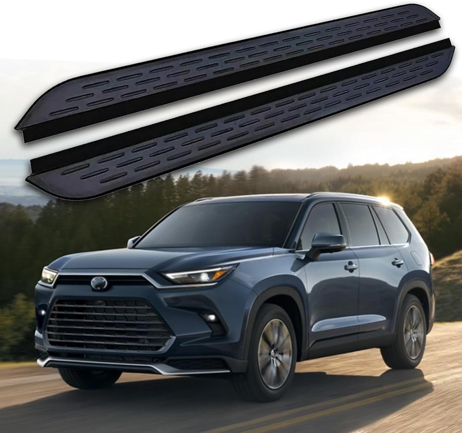Running Boards Fits for Toyota Grand Highlander 2023 2024 2025 Side Steps Pedal Steps Nerf Bar Accessories 2PCS