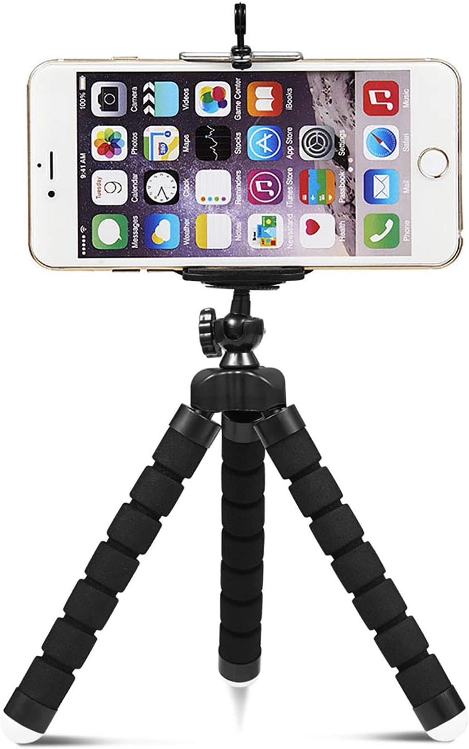 Flexible Tripod Mini Universal Octopus Leg Style Portable and Adjustable Tripod Stand with Clip Bracket Mount Holder for Mobile Phone, Cellphone, Smartphone, Digital Camera