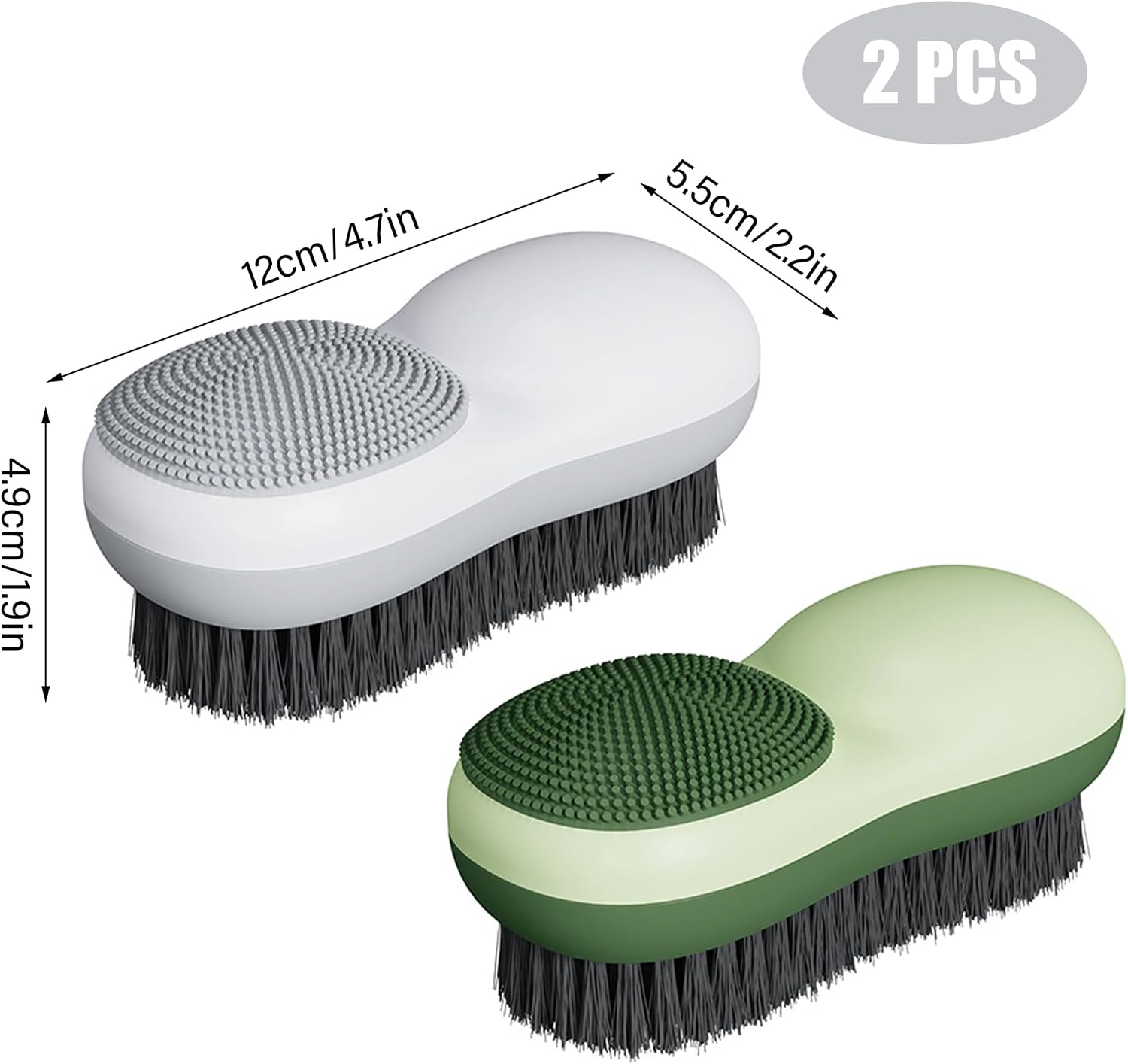 Laundry Scrub Brush 2 Pack, Stain Remover, for Fabric image 4