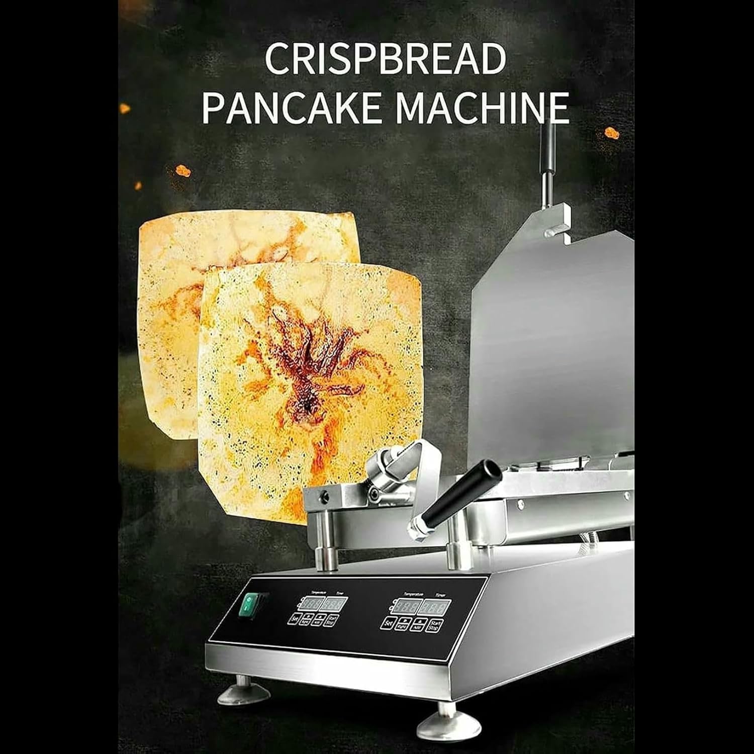 Freshly Made Prawn Tako Senbei Maker Machine, Instant Crepe Maker, Intelligent Temperature Control, Seafood Fossil Cake Machine