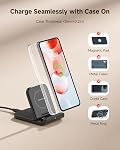 SwanScout Chargeur sans fil pour Samsung Galaxy Z Flip 7 FE/7/6/5/4/3, pour Motorola Razr 60 Ultra/50, Support de charge rapide sans fil pliable pour le Flip Z Series