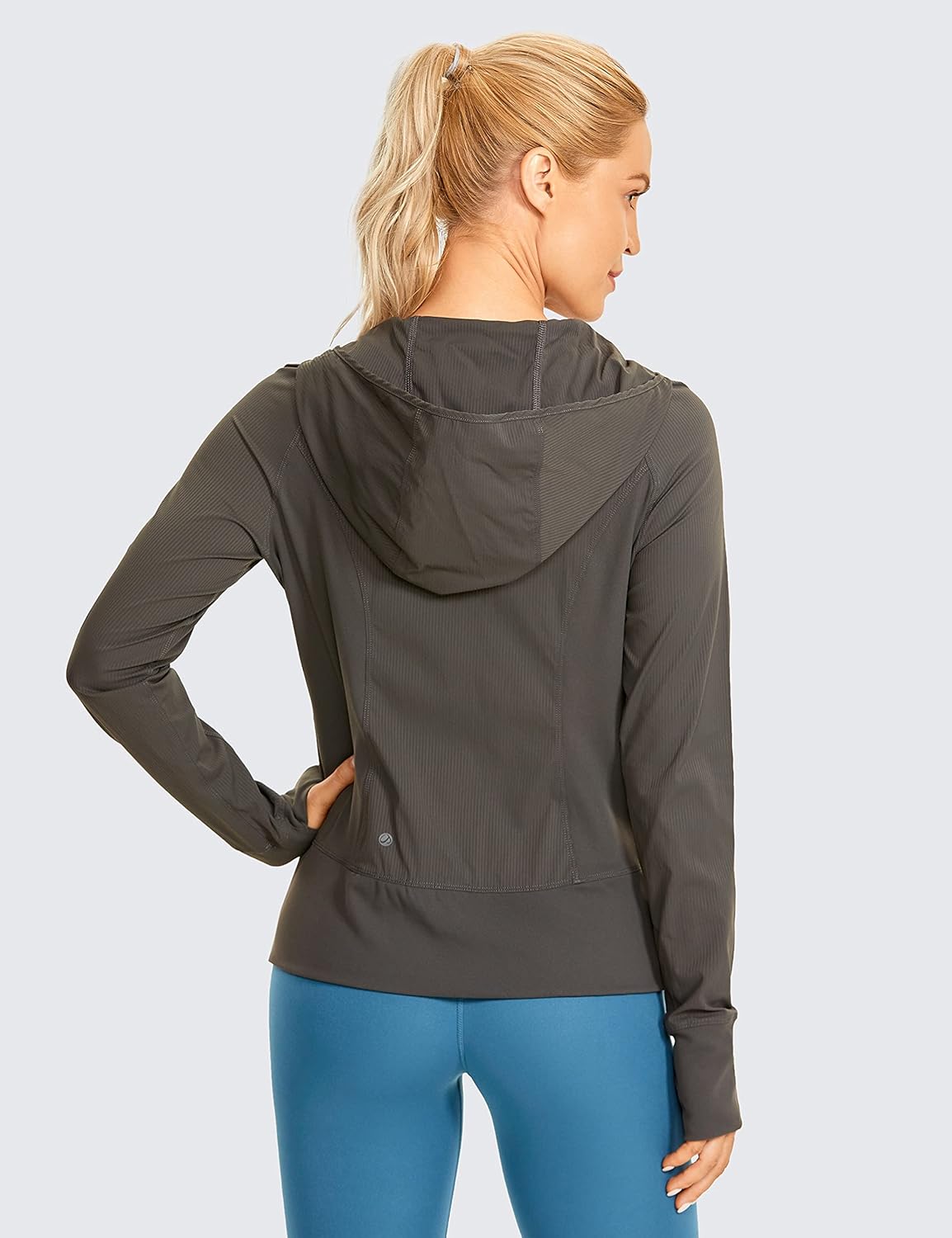 CRZ YOGA Women's Lightweight Breathable Athletic Jackets Full Zip Sweatshirt Running Hoodies with Pockets - Image 2