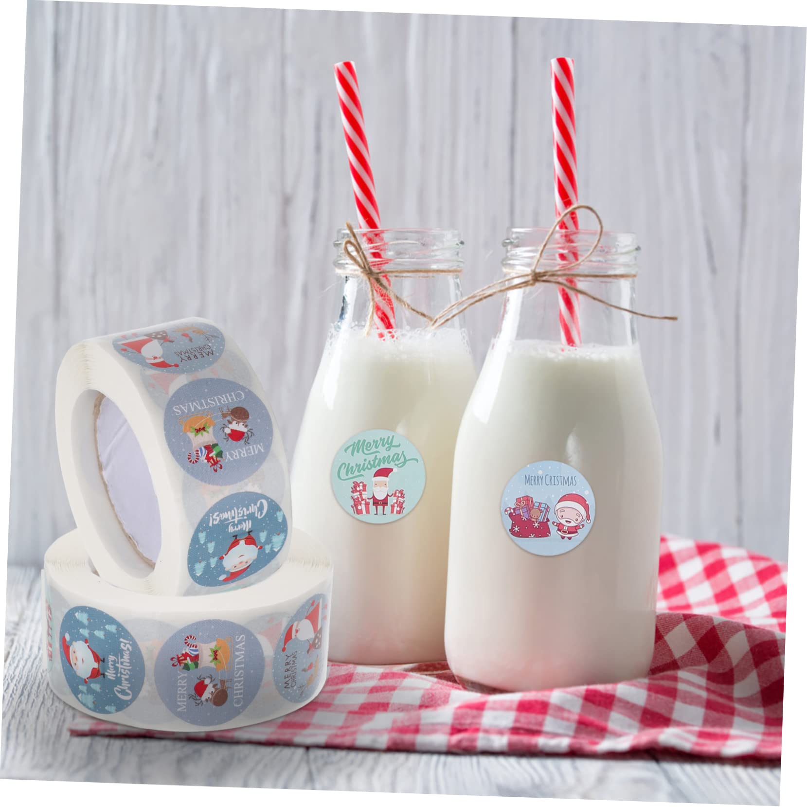 STOBOK 6rotoli Adesivi Natalizi Festivi Stickers Per Decorazioni Adesivi Per Buste e Creativi Design e Facile Applicazione