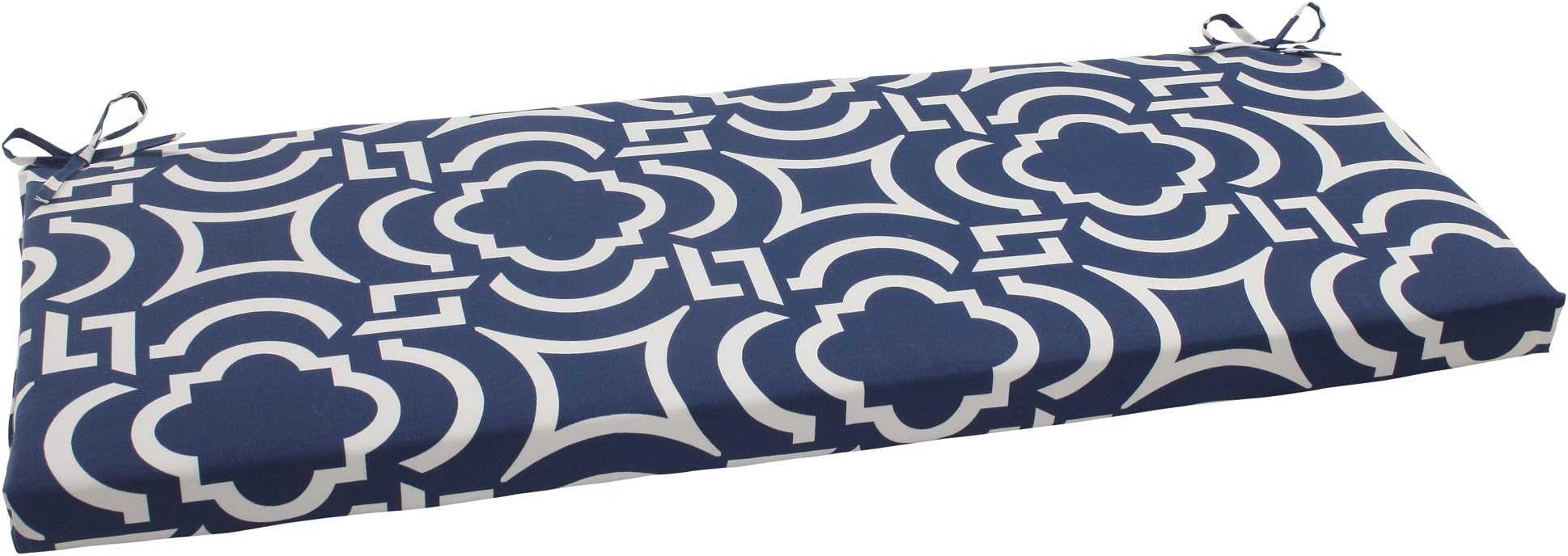Pillow PerfectTrellis Outdoor Patio Sofa Bench Swing Cushion Weather, and Fade Resistant, 1 Count (Pack of 1), Blue