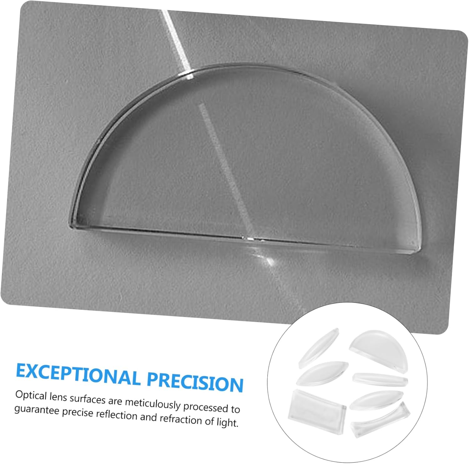 Abaodam 21pcs Acrylic Optical Lens Physics Experiments Includes Concave and Convex Lenses for Teaching Light Refraction and Reflection Principles Schools