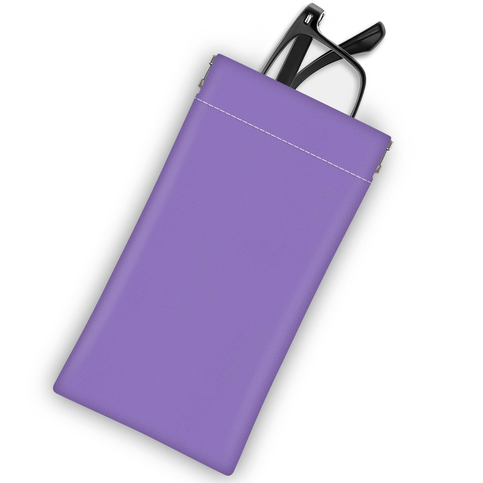 Mcapirivo Soft Sunglasses Eyeglass Glasses Case,7x3.5inch Portable PU Leather Squeeze Top Holder Bag Pouch for Women Men