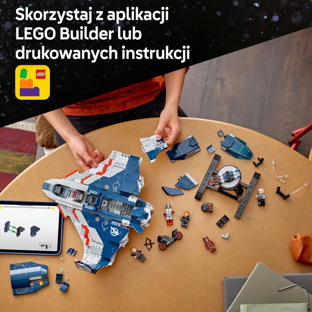 LEGO | Marvel Avengers: Czas Ultrona — Quinjet 76325 | Model samolotu, zabawka kolekcjonerska, prezent dla fana Marvela 12+, zestaw klocków dla nastolatków, 1131 elementów