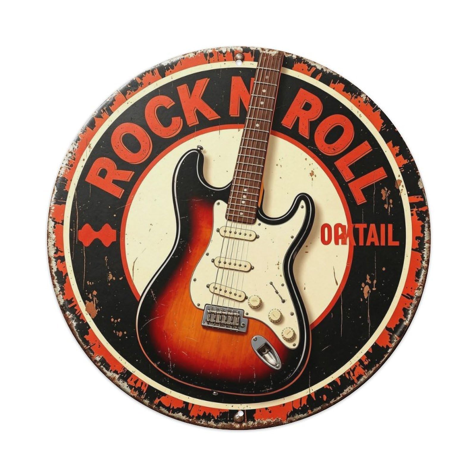 Rock N Roll Metal Tin Sign Plaque