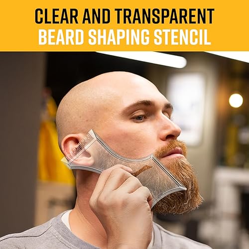Miniatura 5 de The Cut Buddy PLUS Herramienta moldeadora de barba, plantilla transparente con peine incorporado y lápiz extra, ideal para recorte de línea de