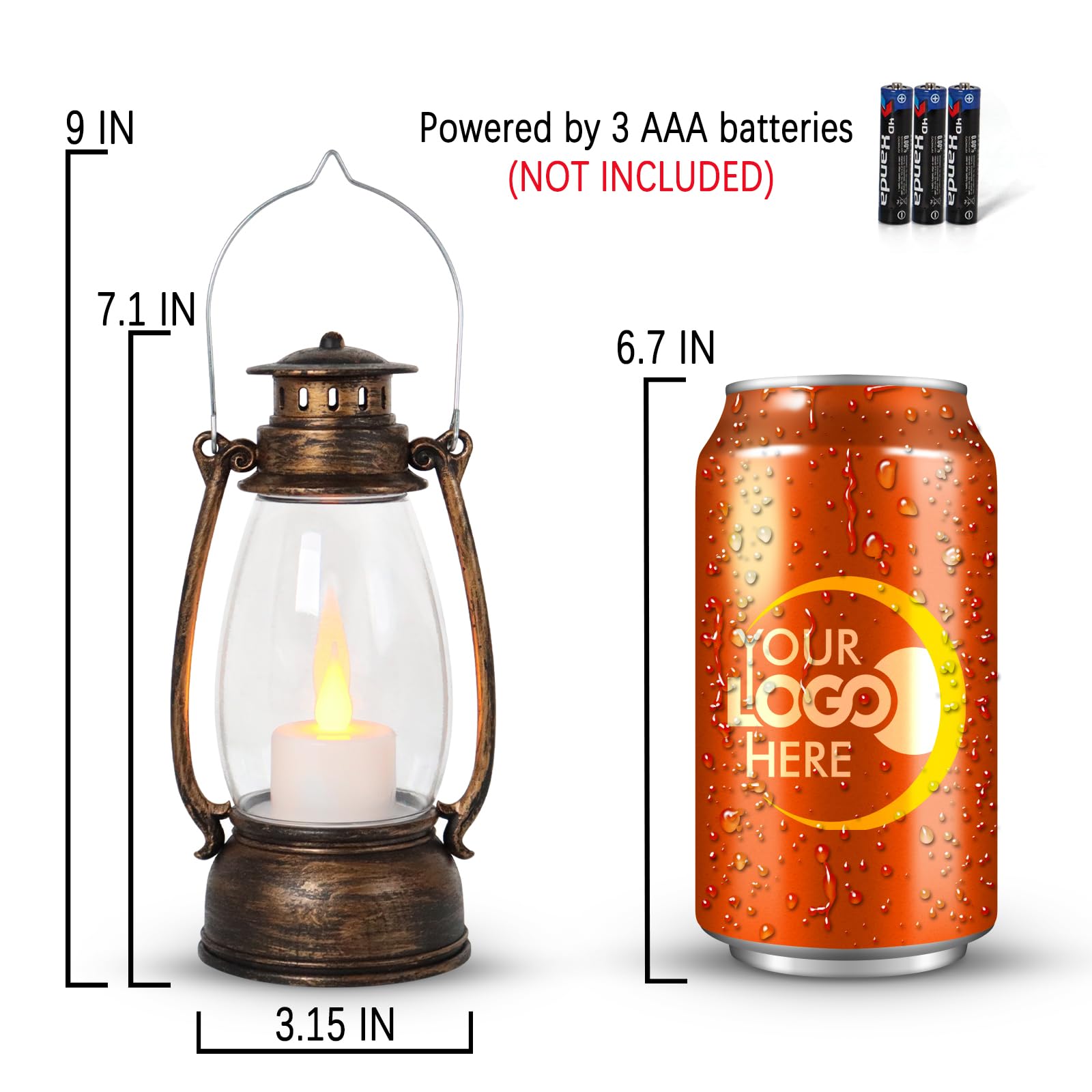 Dekoracja zdalnej latarni w stylu vintage, 4-pak, migocząca latarnia LED, dobrej wielkości, przenośna latarnia, do wewnątrz, na zewnątrz, wiszące lampiony na ślub, dekoracja na Halloween, Boże