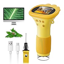 Microscopio per Bambini, SGAINUL Microscopio Digitale da 2.0‘’ Microscope Elettronico Portatile 1000X con 8 luci LED Regolabili, Adatto come regalo di Natale, Compleanno o Capodannodai 3 agli 8 anni