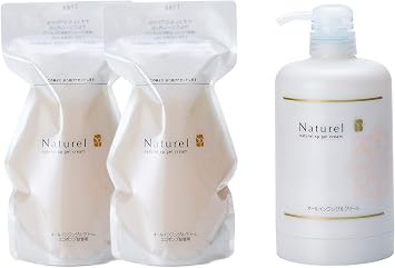 Natural SP Gel Cream Eco Refill 19.8 oz 550 g x 2 Bottles + 1 Pump