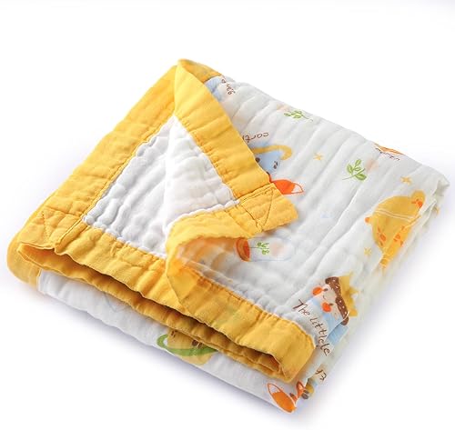 Miniatura 9 de Gihims - Mantas de muselina para bebé, manta grande de recepción de algodón, manta suave para niños y niñas, manta ligera y transpirable, 43.3 x