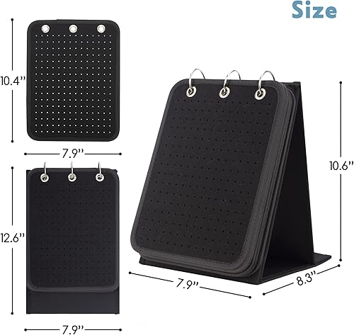 Miniatura 3 de PACMAXI Soporte para exhibición de pines, organizador de alfileres, páginas de exhibición de pines esmaltados para almacenar más de 240 pines,